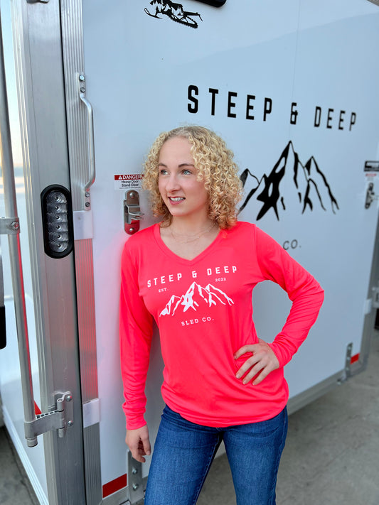 Ladies Base Layers in Hot Coral