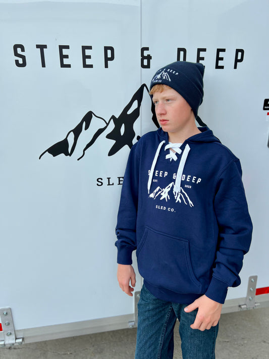 Avalanche Tie  Hood in Navy