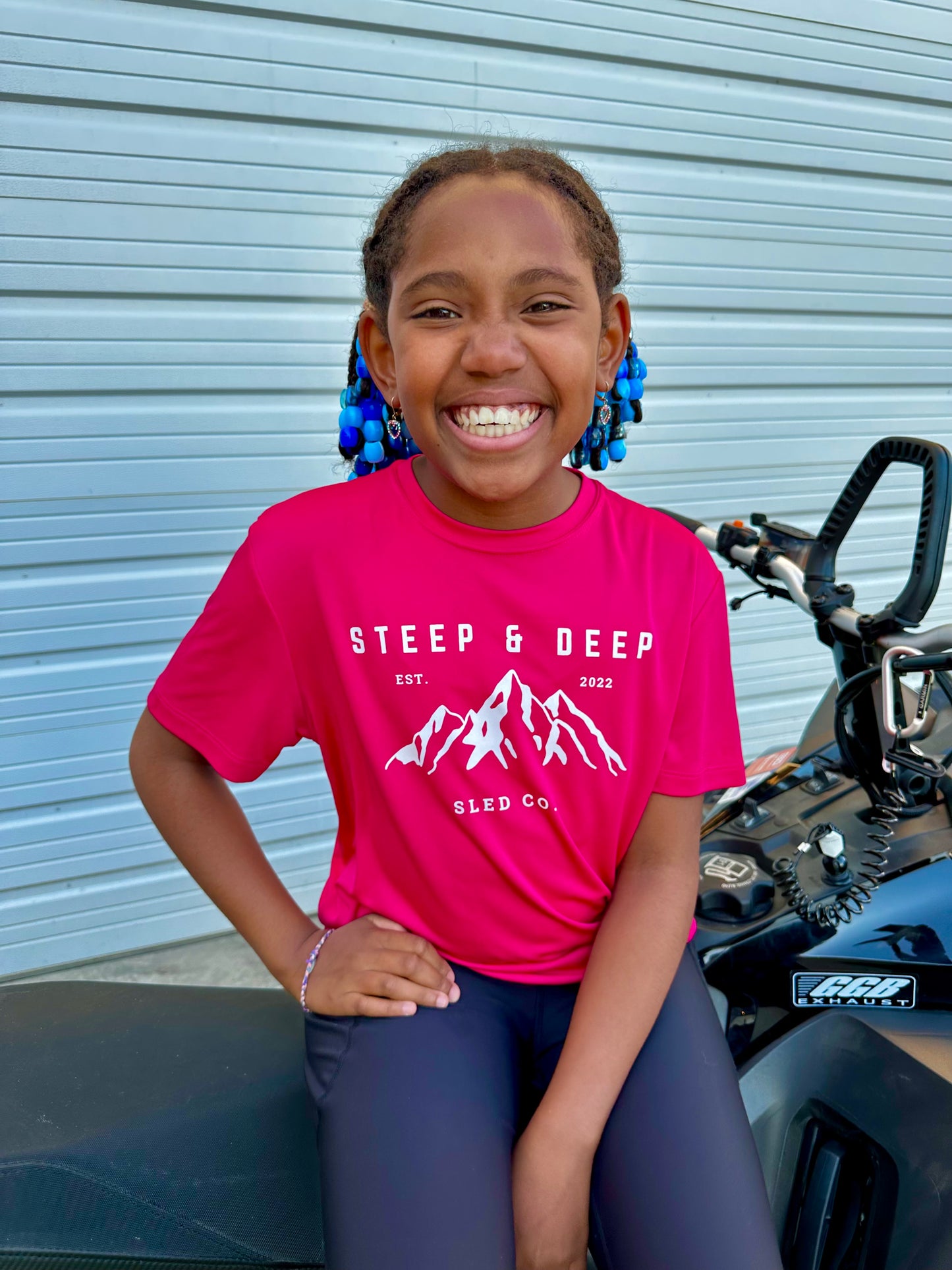 Youth Turbo Tee in Raspberry