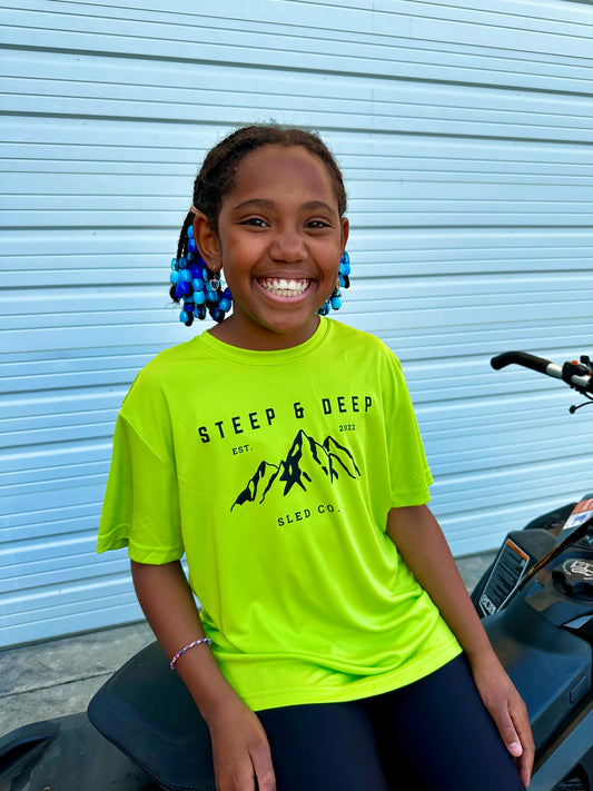Youth  Turbo Tee in Lime Shock