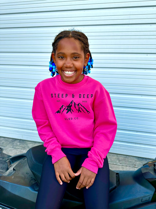 Youth Snowmobile Princess Sweatshirt