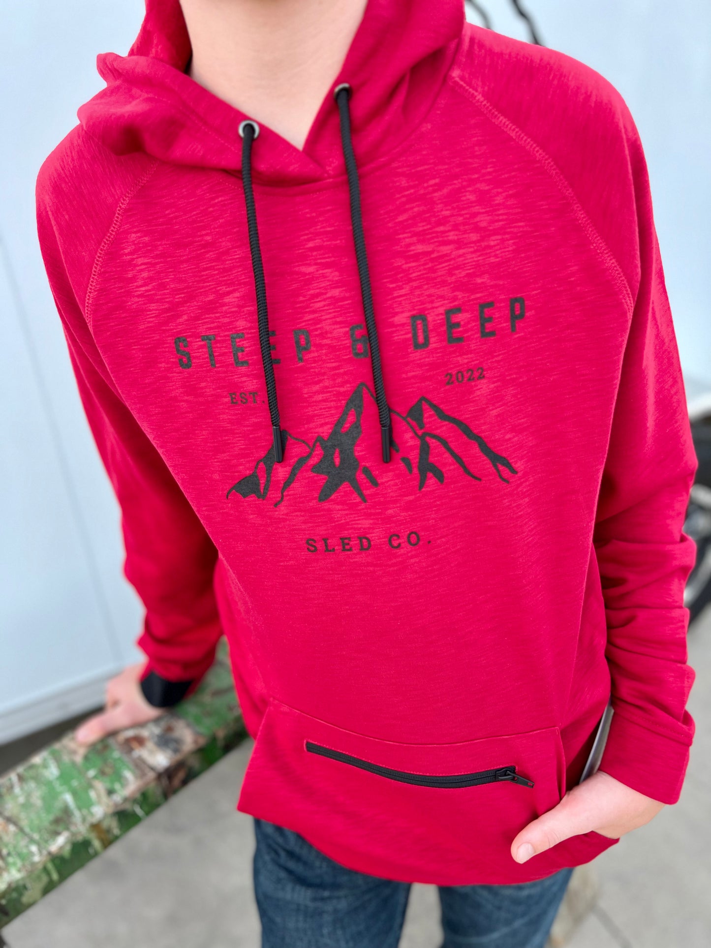 Exhaust Hoodie in Red