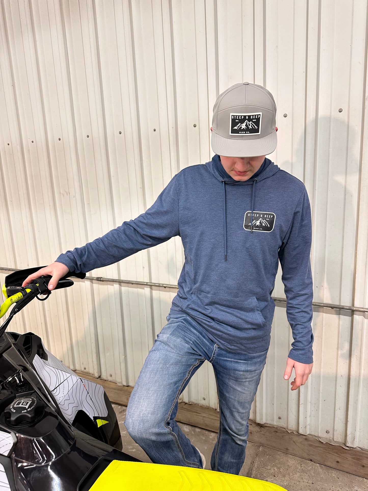 Men’s Navy Patch Lightweight Hoodie